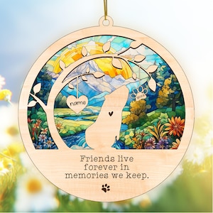 Personalized Guinea Pig Memorial Suncatcher: Custom Engraved Pet Remembrance Gift
