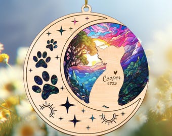 Personalized Chihuahua Memorial Suncatcher: Custom Engraved Pet Loss Gift