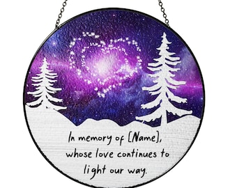 Personalized Memorial Suncatcher – Sympathy Gift For Loss, Custom In Loving Memory Window Hanging, Bereavement Remembrance Decor