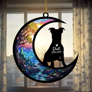 Personalized Beagle Dog Memorial Suncatcher Ornament – Custom Pet Loss Sympathy Gift with Name & Date– Pet Remembrance Gifts
