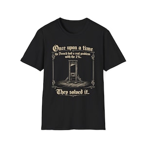 Franse guillotine Eat The Rich T-shirt | T-shirt tegen oligarchie