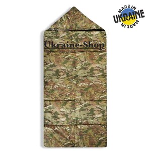 Tactical Sleeping Bag Multicam -15C Military Camping Sleeping Bag Hooded Outdoor Hiking Survival Made in Ukraine Gift