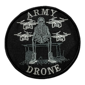 Ukrainian Drone Pilot Morale Patch FPV UAV Tactical Embroidered Hook Loop Military Style Patch Made in Ukraine