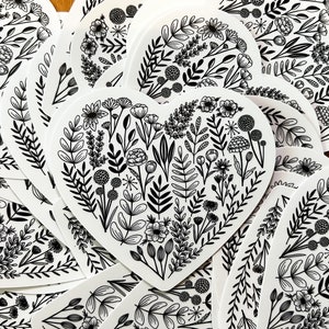 FLORAL STICKER heart