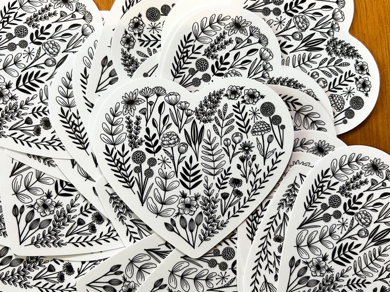 FLORAL STICKER heart