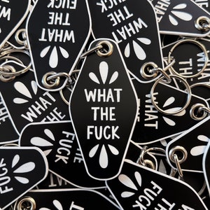 WHAT THE FUCK keychain image 1