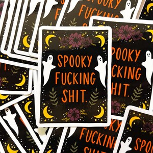 SPOOKY HALLOWEEN STICKER spooky shit color