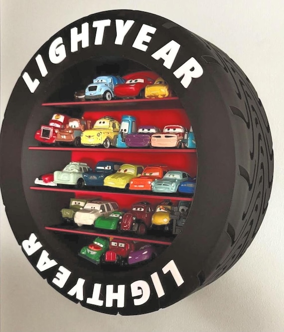 Lightning McQueen Disney Cars Display Shelf • 3D Printed Tire Kids room Wall Decor