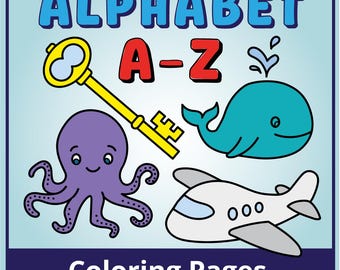 A-Z Alphabet Malseiten für Kinder - Druckbare ABC-Lernblätter - Vorschul- und Kindergartenpädagogik