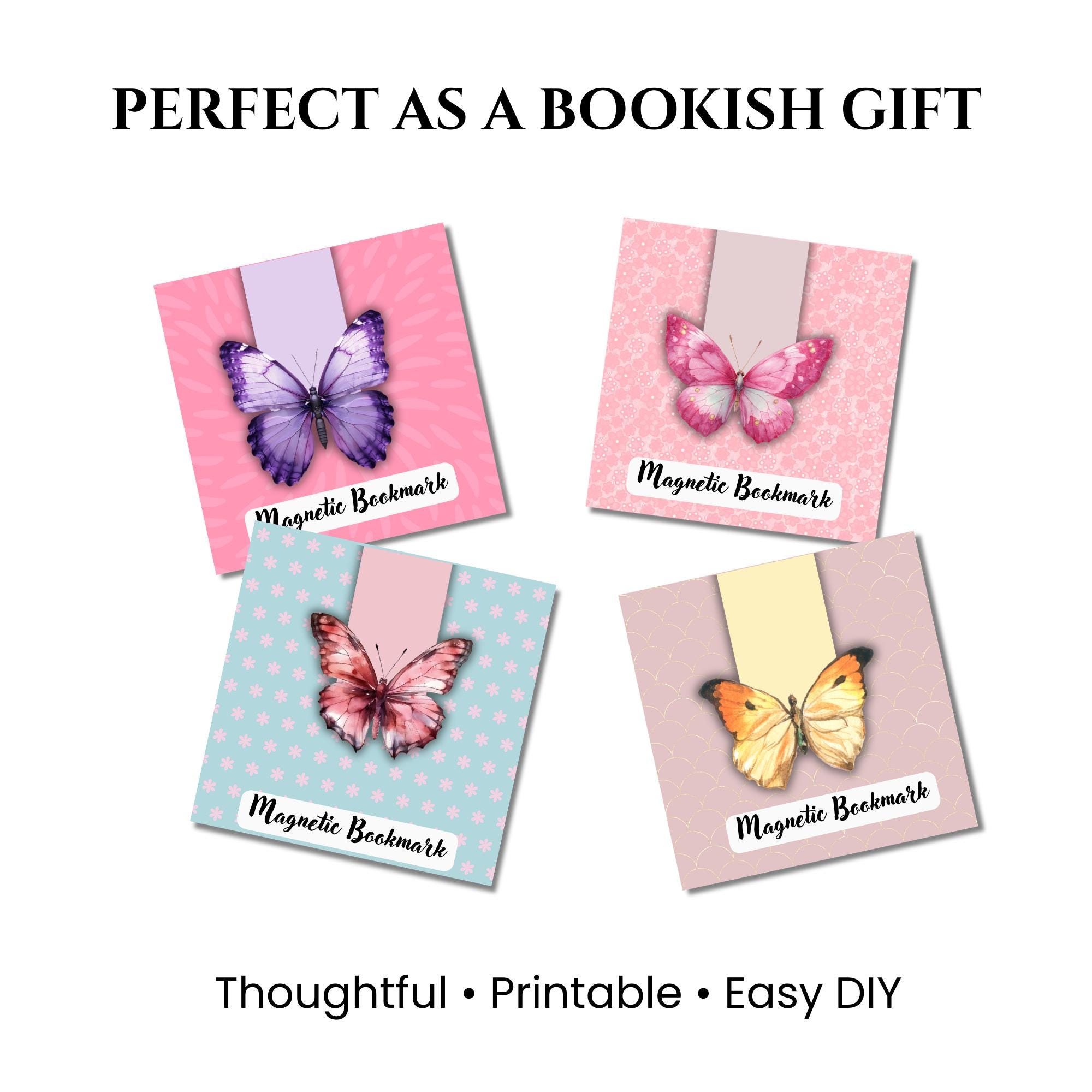 Butterfly Magnetic Bookmark Set | Printable Bookmarks (PDF & PNG - Etsy