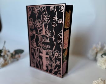 Libro de encuadernación personalizada Metal Slinger / Bordes pintados a mano / Bordes negros en aerosol / Edición especial