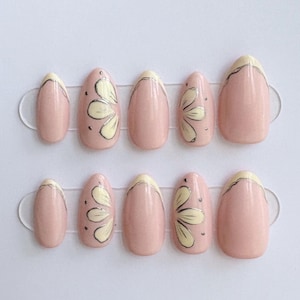 Wedding Press On Nails, French Tips Short, Bridal Short Almond Nails Press On Elegant Fake Nails Press Ons, Back to School Nail Art Reusable
