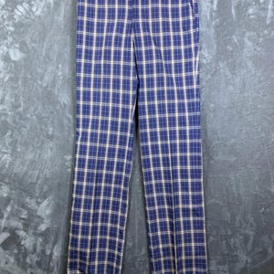Vintage Brooks Brothers Hi Waist Dress Pants Blue Plaid (282