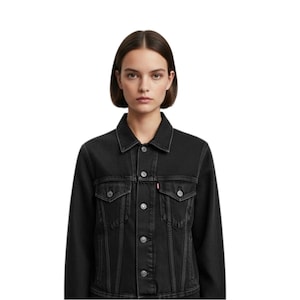Classic Black Denim Jacket: Urban Streetwear Outerwear