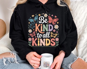 Be Kind Butterfly PNG: Vintage Floral Graphic (Digital Download)