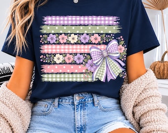 Pastel Floral Bow PNG | Watercolor Flower Design | Coquette Apparel Art (Digital Download)