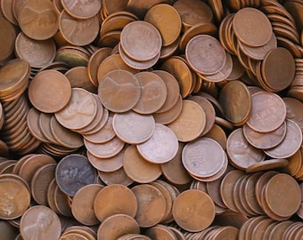Lot of 500 Lincoln wheat pennies - choose How many!