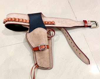 New Leather Western style holster with Belt Gift For made for USA