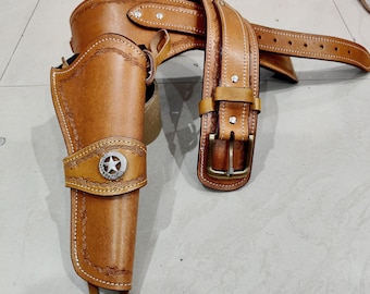 Handmade Leather Western Holster: Colt SAA, Ruger, Uberti - Right Hand Draw
