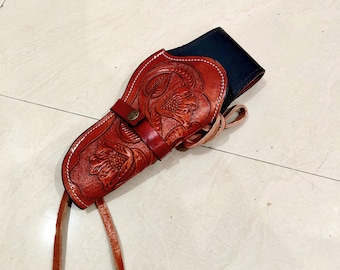 Western-holster rechtshandig: Colt SAA, Ruger Vaquero, Uberti Cattleman