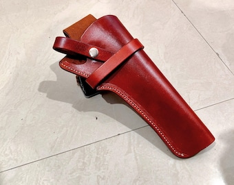 Leather Western style holster Right hand gift for Usa