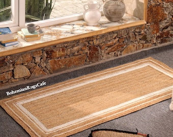 Custom Jute Runner Rug | Handwoven Natural Fiber, Eco-Friendly