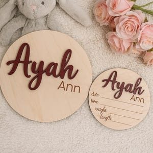 Wooden Birth Announcement Sign, Baby Announcement Sign, Hospital Footprint Sign, Footprint ready baby name sign, birth announcement sign