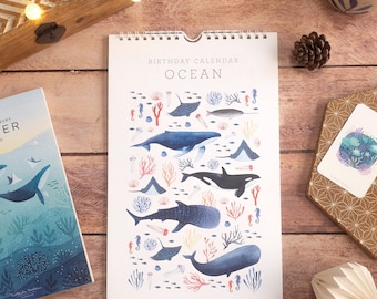 Handcrafted Ocean-inspired Birthday Calendar | Perfect Gift for Marine Biologists and Sea Lovers