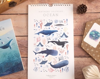 Handcrafted Ocean-inspired Birthday Calendar | Perfect Gift for Marine Biologists and Sea Lovers