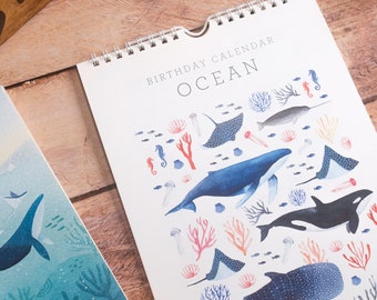Unique Sea-Inspired Birthday Calendar | Great Gift for Ocean Enthusiasts and Marine Biologists