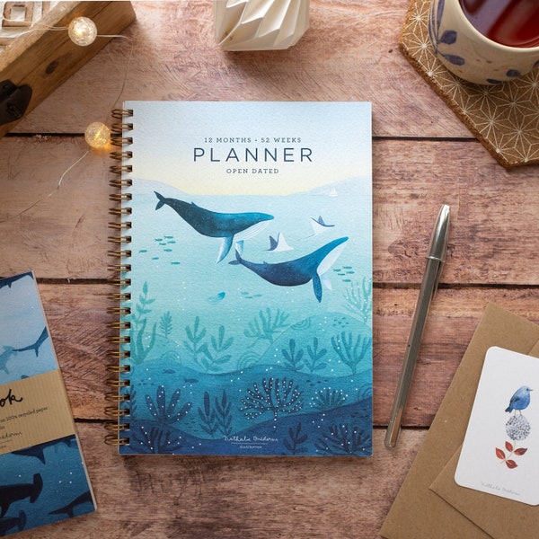 Ongedateerde planner, planner notebook, maandelijkse planner notebook, wekelijkse planner notebook, wekelijkse maandelijkse planner, ongedateerde weekplanner