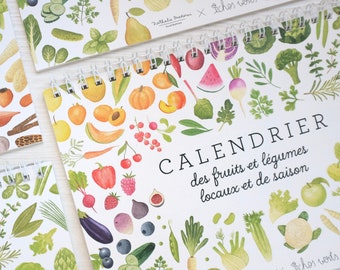 Colorful Fruits and Vegetable Calendar | Promotes Healthy Eating for Nutritionists and Dieticians