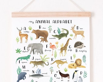 ABC print for nursery, alphabet print, Animal ABC print, Alphabet print nursery, Animal alphabet poster, Alphabet poster, Alphabet print