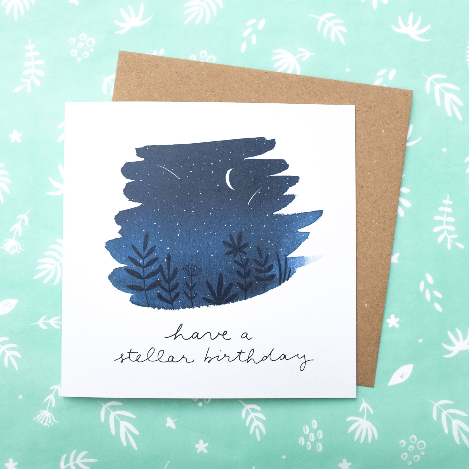 Birthday card night sky card stellar birthday card stars Etsy