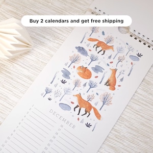 Animal birthday calendar, Perpetual birthday calendar, Wall Birthday Perpetual Calendar, Birthday calendar for animal lover, event calendar image 4