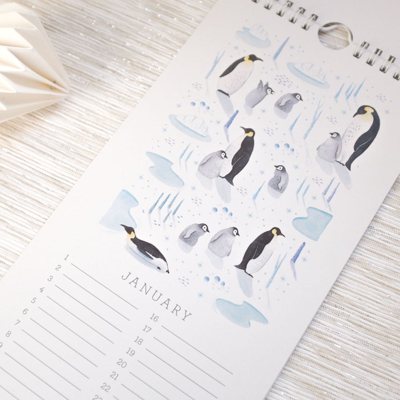 Animal birthday calendar, Perpetual birthday calendar, Wall Birthday Perpetual Calendar, Birthday calendar for animal lover, event calendar image 5