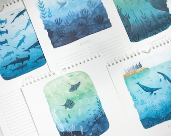 Ocean Calendar Gift for Sea Lovers - Celebrate Nature with this Whale-Themed Birthday Wall Calendar