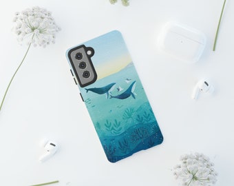 Ocean Whale Print Phone Cover - Great Present for Marine Enthusiast