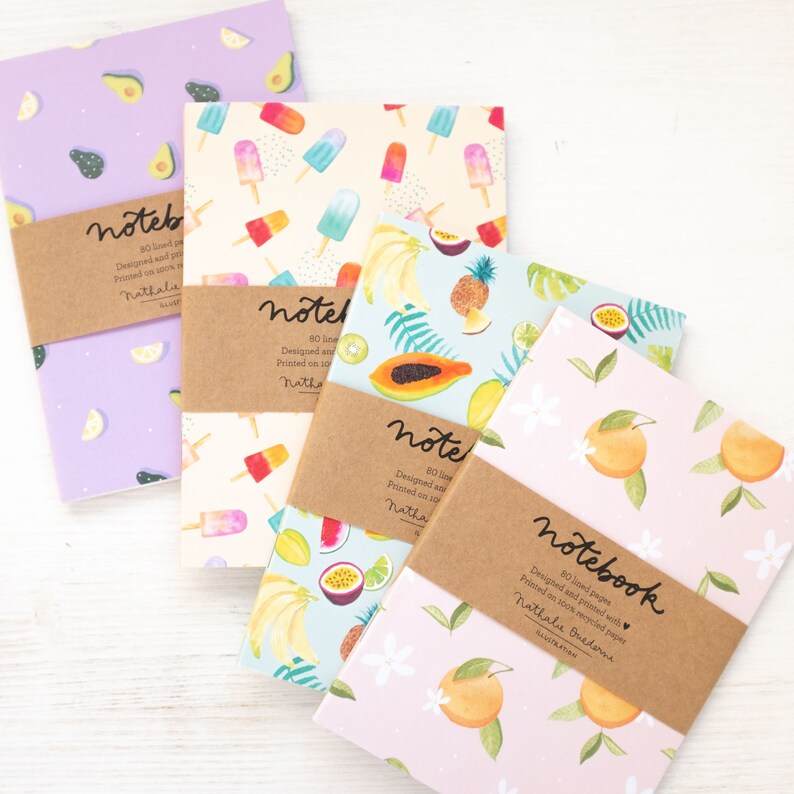 Food Journal Pastel Notebook Pastel Journal Food Diary Etsy