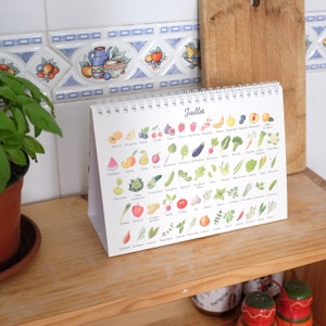 Calendrier des légumes, cadeau pour les produits écologiques et locaux, mode de vie sain, Calendrier de cuisine, Calendrier saisonnier, Cadeau pour végétarien, image 5