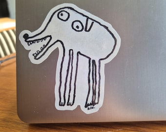Hondensticker - Glad Hund