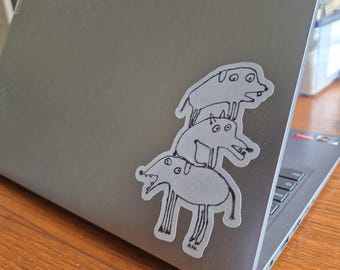 Sticker hond op hond - Limited Edition