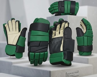 Pro Feldhockey Handschuhe Grün Schwarz Leichter Griffschutz Halber Finger