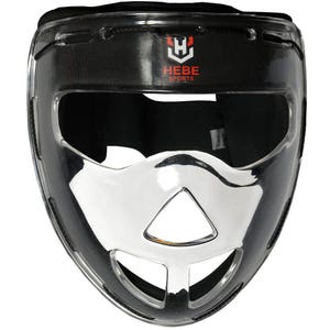 HEBE Hockey Faceguard: Clear Polycarbonate Shield, Adjustable Fit