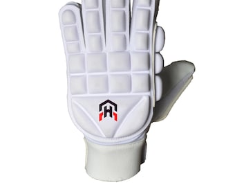 HEBE SPORTS Leder Palm Hockeyhandschuhe: Vollfinger gepolsterter Schutz