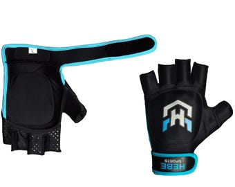 HEBE Hockey Halbfinger-Handschuhe: Gepolsterter Griff, Leichte Trainingshandschuhe