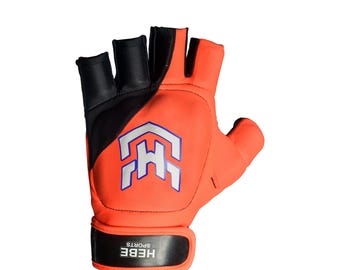 HEBE SPORTS Half Finger Hockey Handschuhe: Gepolsterter Griff, Outdoor Feldspiel