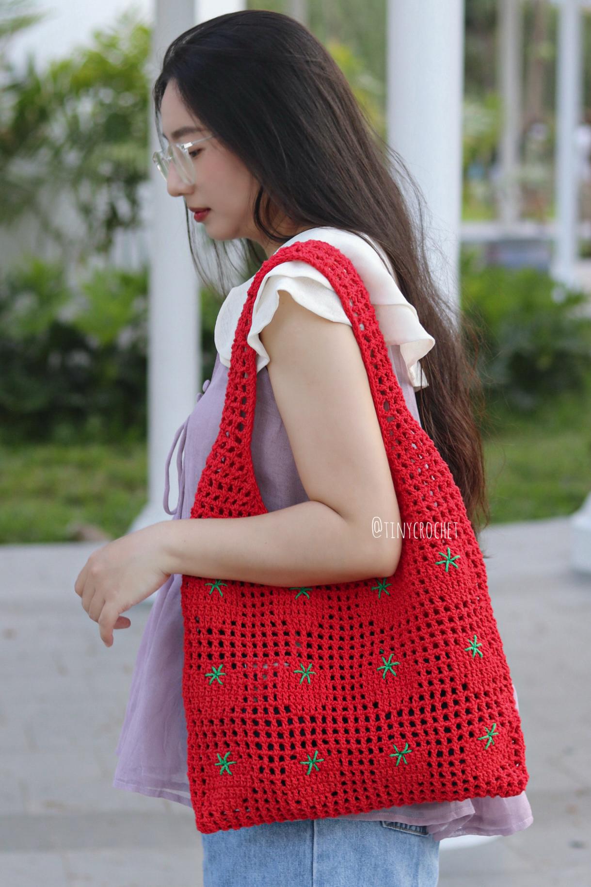 バッグ tomatomato Tomatote - Tomato Bag - Summer Bag - Handmade Shoulder Tote - Etsy