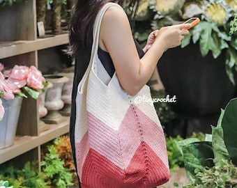 Large Crochet Bag, Lightweight Shoulder Tote, Gift for Her