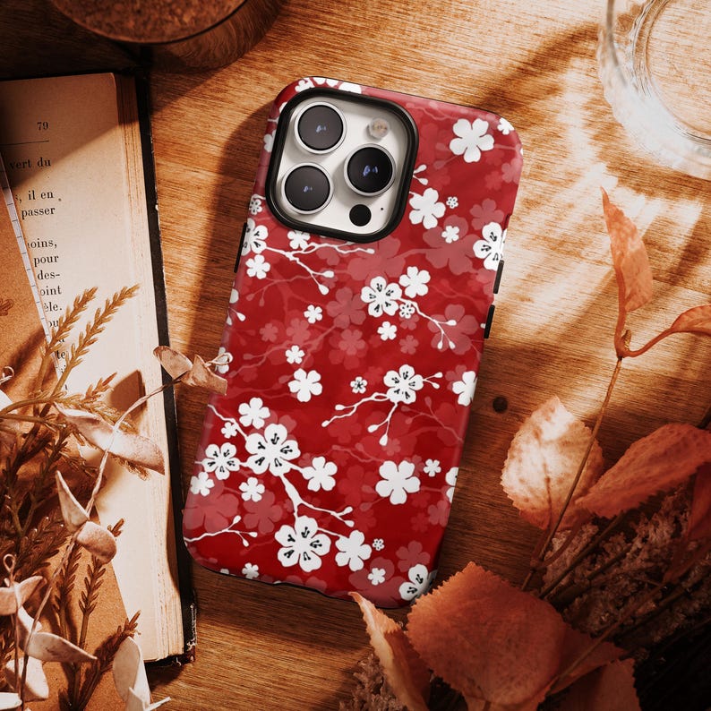 Red Cherry Blossom Design Phone Case,girly Phone Case,compatible for ...